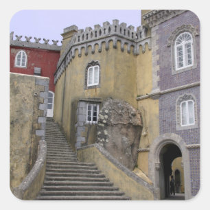 Europa, Portugal, Sintra. Die Pena National 2 Quadratischer Aufkleber