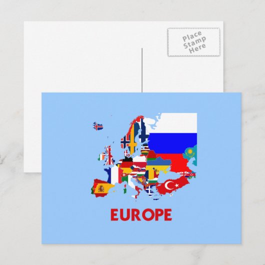 EUROPA POSTKARTE (Vorne/Hinten)