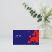 EUROPA Red - Dark Blue Visitenkarte (Stehend Vorderseite)