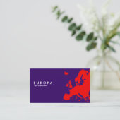 EUROPA Red - Dunkle Violette Visitenkarte (Stehend Vorderseite)