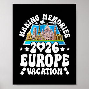 Europa-Reise 2026 Sommerferien Erinnerungen schaff Poster