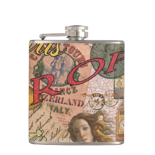 Europa Reise Vintage Europäisch Paris Frankreich K Flachmann