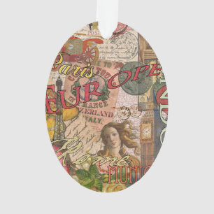 Europa Reise Vintage Europäisch Paris Frankreich K Ornament