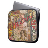 Europa Reisen Vintag Paris Frankreich Kunst Laptopschutzhülle (Vorderseite Links)
