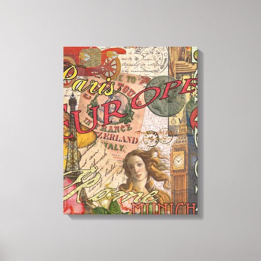 Europa Reisen Vintag Paris Frankreich Kunst Leinwanddruck (Vorderseite)