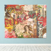 Europa Reisen Vintag Paris Frankreich Kunst Leinwanddruck (Insitu (Holzboden))