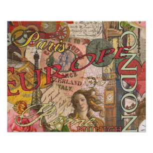 Europa Reisen Vintag Paris Frankreich Kunst Poster