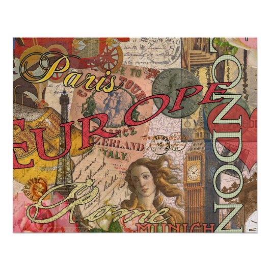 Europa Reisen Vintag Paris Frankreich Kunst Poster (Vorderseite)