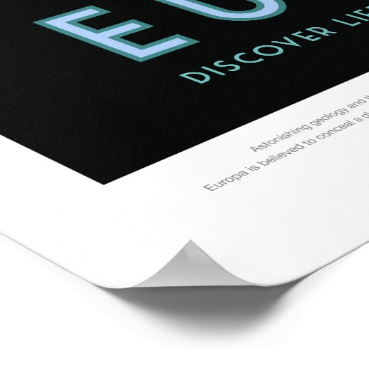 Europa, Reiseplakat Poster (Ecke)