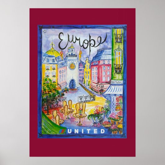 Europa Reiseplakat Poster (Vorne)
