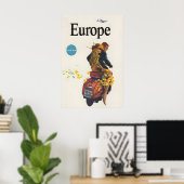 Europa-Reiseposter Poster (Heimbüro)