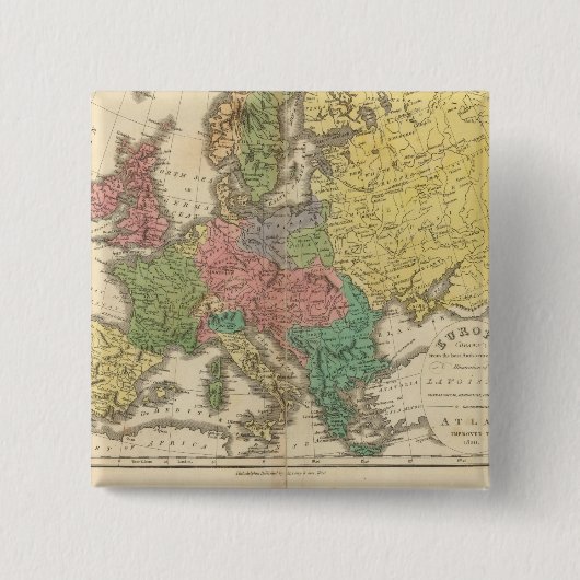 Europa Religion Atlas Karte Button (Vorderseite)