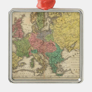 Europa-Religions-Atlas-Karte Silbernes Ornament