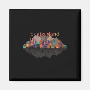 Europa Schweiz Alpen Berge Schweizer Familienurlau Magnet