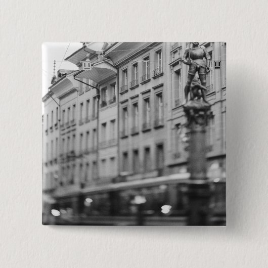 Europa, Schweiz, Bern. Straßenbahn, Marktgasse Button (Vorderseite)