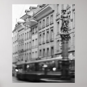 Europa, Schweiz, Bern. Straßenbahn, Marktgasse Poster