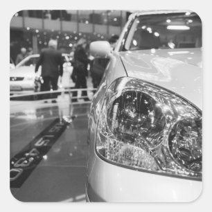 Europa, Schweiz, Genf. Genfer Autosalon; 2 Quadratischer Aufkleber