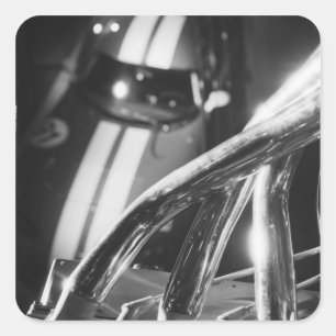 Europa, Schweiz, Genf. Genfer Motor Show 4 Quadratischer Aufkleber