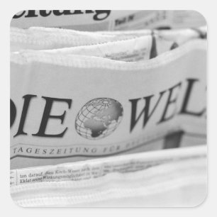 Europa, Schweiz, Luzern. Die Welt The World Quadratischer Aufkleber