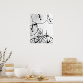 Europa, Schweiz, Luzern. Fahrradanzeige, Poster (Küche)