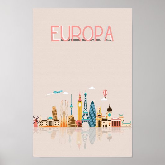 Europa Skyline Poster (Vorne)