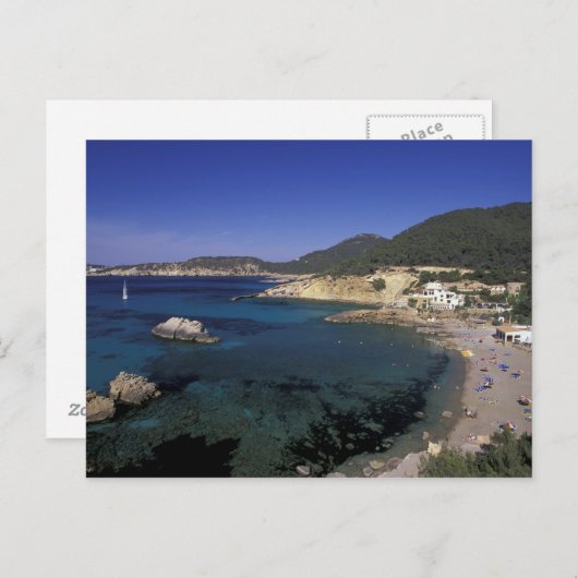 Europa, Spanien, Balearen, Ibiza, Cala de Postkarte (Vorne/Hinten)