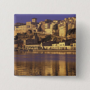 Europa, Spanien, Balearen, Menorca, Mao.Dämmerung Button