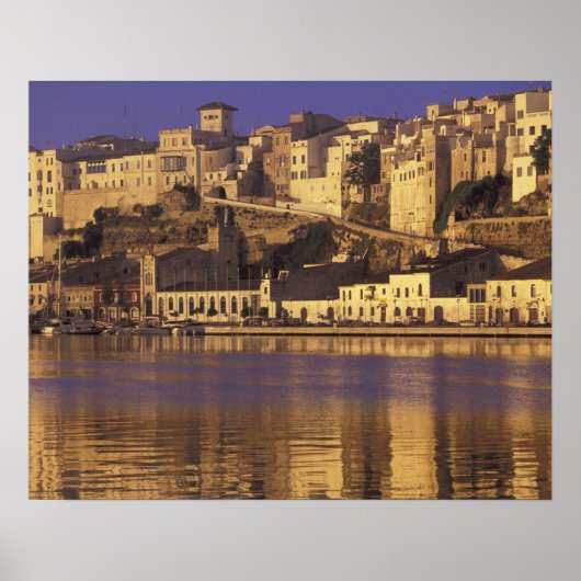 Europa, Spanien, Balearen, Menorca, Mao. Dawn Poster (Vorne)