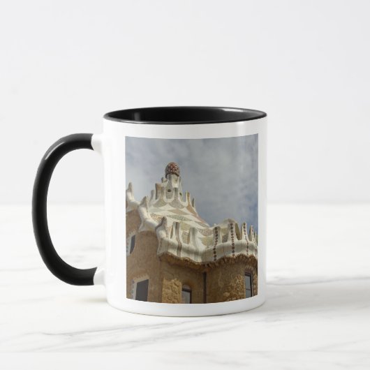 Europa, Spanien, Katalonien, Barcelona. Park Guell Tasse (Links)