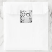 Europa, Spanien, Mallorca. Ladeschild Eyeglass, Quadratischer Aufkleber (Tasche)