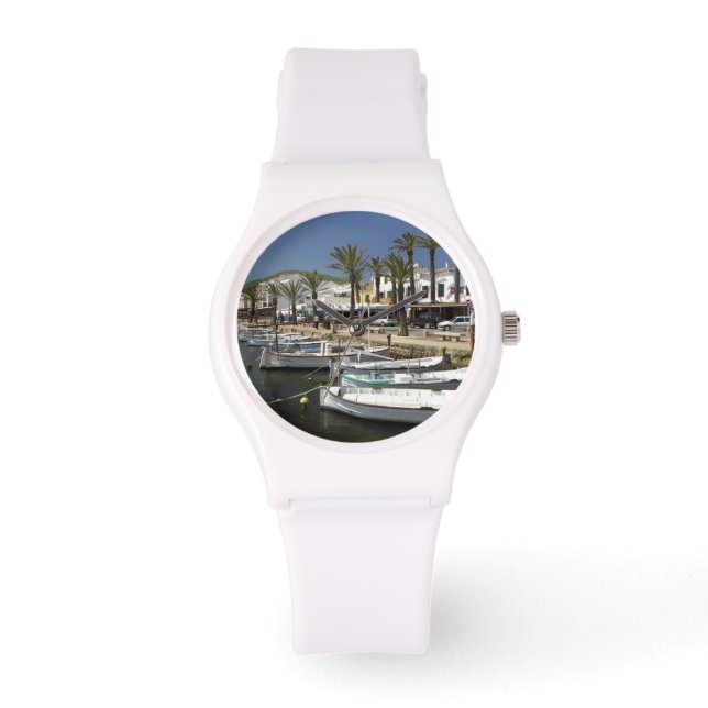 Europa, Spanien, Menorca (auch Menorca). Fischerei Armbanduhr (Vorderseite)