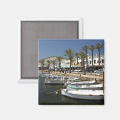 Europa, Spanien, Menorca (auch Menorca). Fischerei Magnet (Vorderseite/Rückseite)