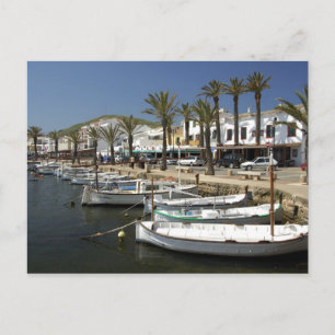 Europa, Spanien, Menorca (auch Menorca). Fischerei Postkarte