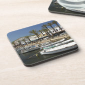 Europa, Spanien, Menorca (auch Menorca). Fischfang Getränkeuntersetzer (Linke Seite)