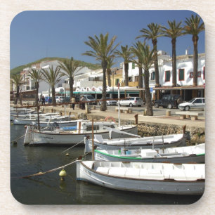 Europa, Spanien, Menorca (auch Menorca). Fischfang Getränkeuntersetzer