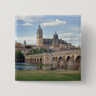 Europa, Spanien, Salamanca. Die römische Brücke üb Button