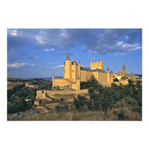 Europa, Spanien, Segovia. Der Alcazar, ein Welt Fotodruck