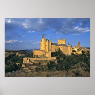 Europa, Spanien, Segovia. Der Alcazar, eine Welt Poster