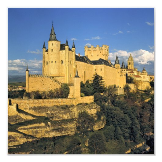 Europa, Spanien, Segovia. Der imposante Alcazar Fotodruck (Vorne)