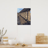 Europa, Spanien, Segovia. Spätes Licht wirft Schat Poster (Küche)