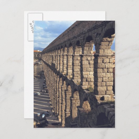 Europa, Spanien, Segovia. Spätes Licht wirft Schat Postkarte (Vorne/Hinten)