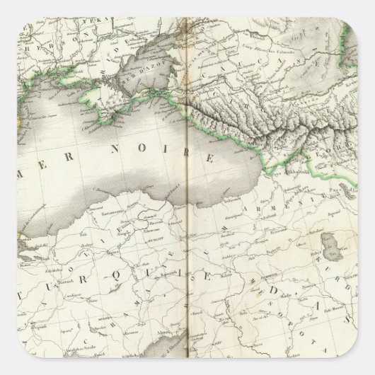 Europa Südosten Quadratischer Aufkleber (Vorderseite)