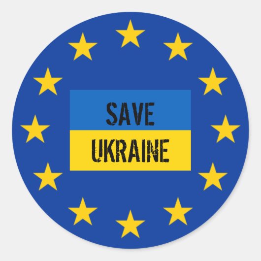 Europa ukraine Rundkleber Runder Aufkleber (Vorderseite)