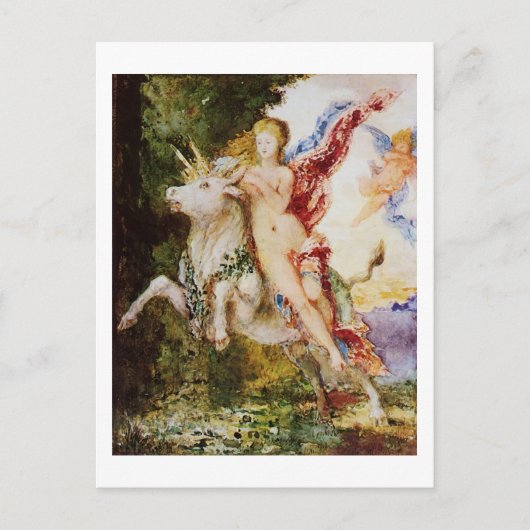 Europa und der Bull, Gustave Moreau, schöne Kunst Postkarte (Vorderseite)