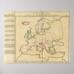 Europa und die Großstädte Poster