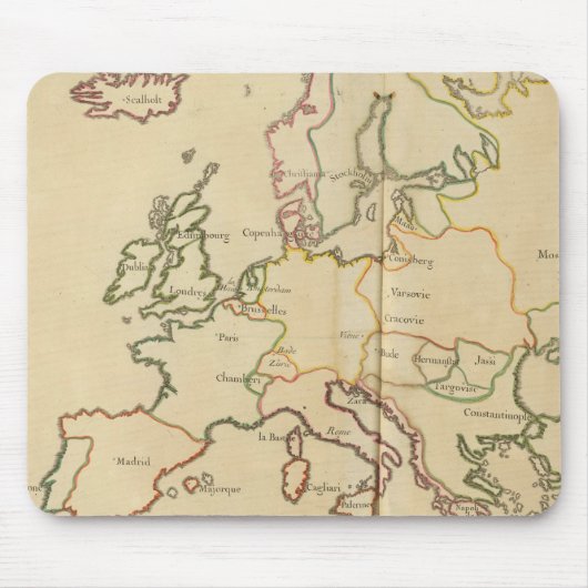 Europa und große Städte Mousepad (Vorne)