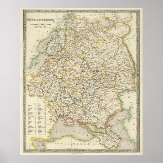 Europa und Russland Poster (Vorne)