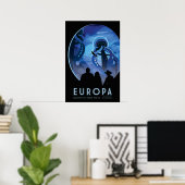 Europa Vintag Space Travel Poster (Heimbüro)
