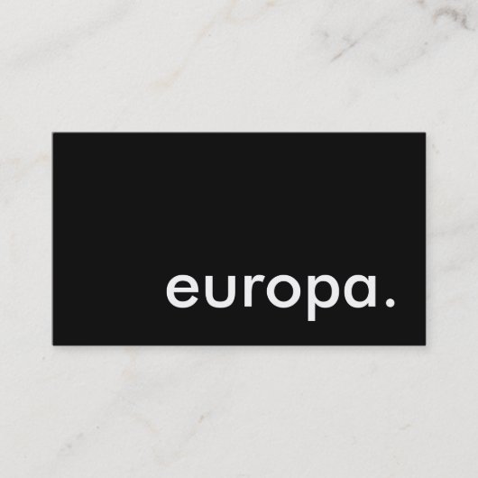 Europa. Visitenkarte (Vorderseite)
