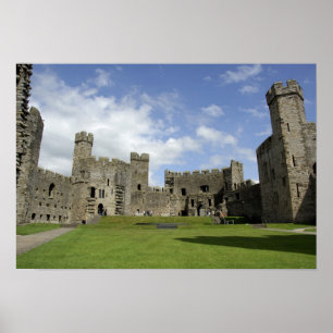 Europa, Wales, Caernarfon. Caernarfon Castle, Poster